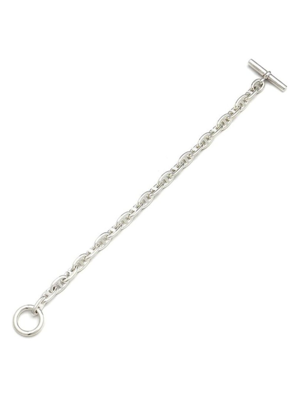 Hermes Bracelet Chaine D'ancre TPM Silver 925 22 Frames Star Ring - Picture 3 of 9